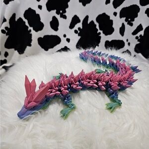Colorful Geometric dragon Figurine